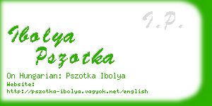 ibolya pszotka business card